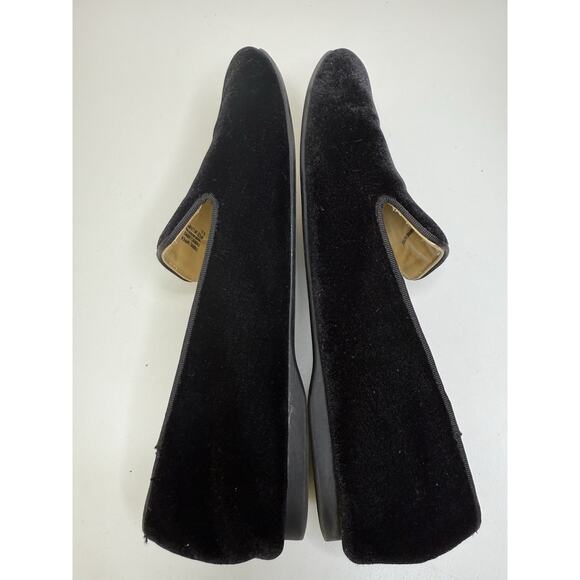 Birdies The Starling Ballet Flat Womens 9.5 Black Cotton Velvet Slip On Slipper - Picture 5 of 9